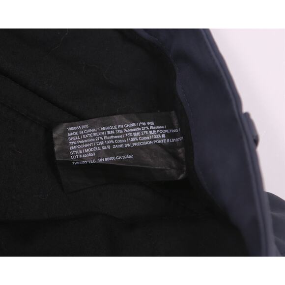 Theory Men's Zaine Blue Gray Performance Flat Front Dress Pants 40x29 - Picture 7 of 7